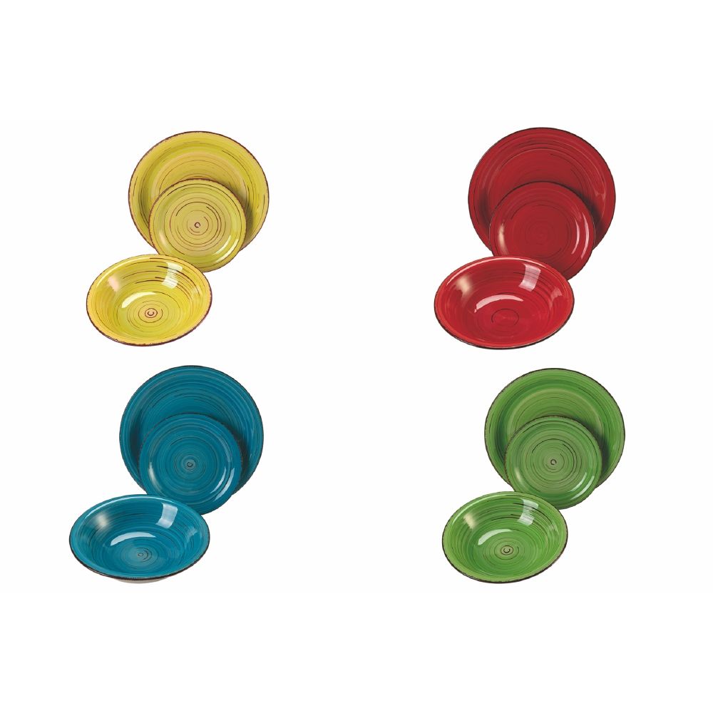 Set De 2 Plats De Service Radicchio – Céramique Italienne Faite Main – 23x15 Cm