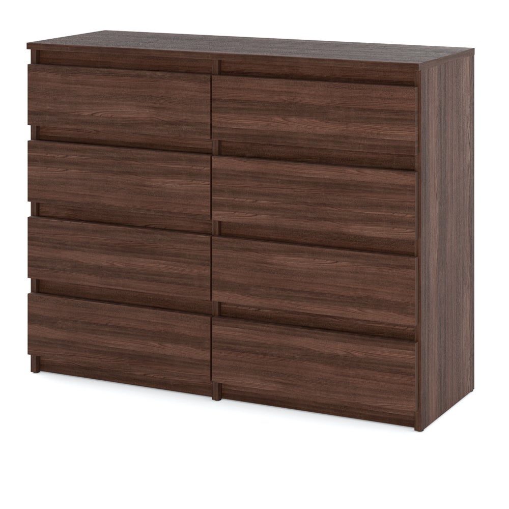 Komoda 8 szuflad 120cm nowoczesna szafka rtv do salonu sypialnia dąb wenge