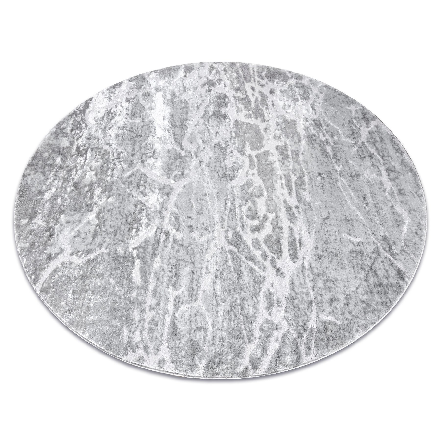 Dywan MEFE nowoczesny Koło 6182 Beton - Strukturalny, dwa poziomy runa szary koło 160 cm