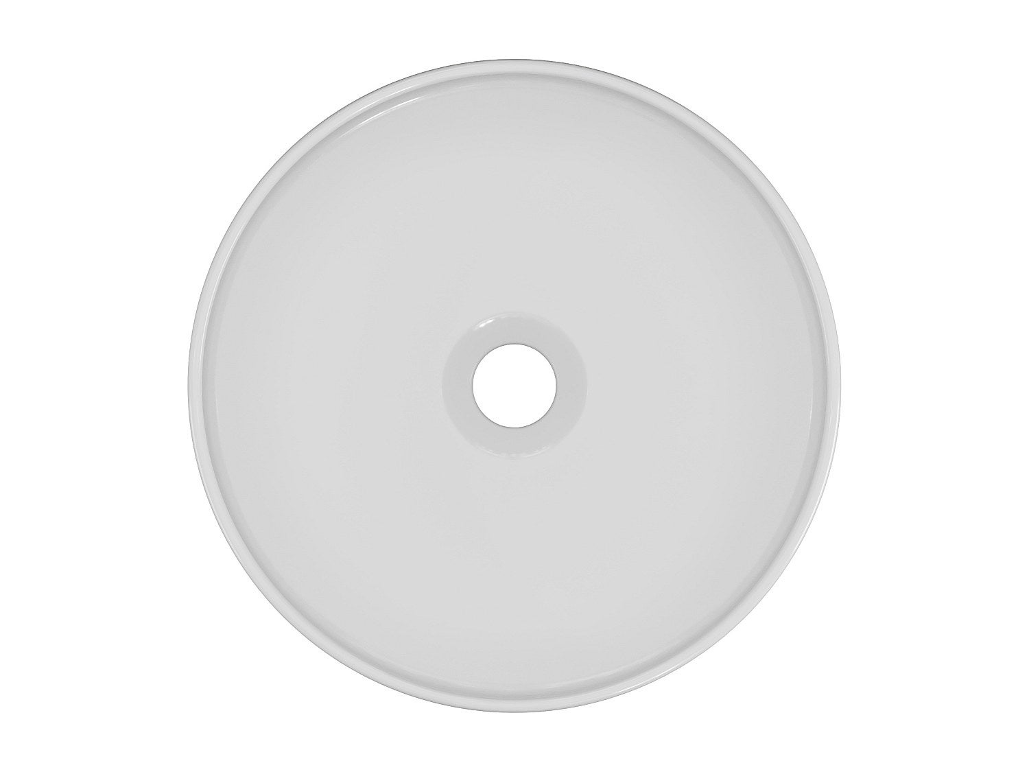 Vasque à poser ronde en céramique - Blanc brillant - 36 cm - LENISO II - 3