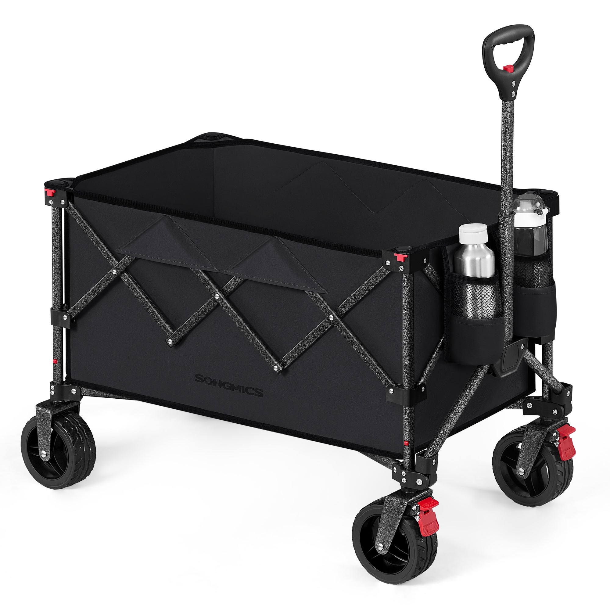 Carrello Pieghevole SONGMICS 150 Litri - Portata 150 Kg, 4 Ruote Rimovibili, Per Campeggio E Giardino