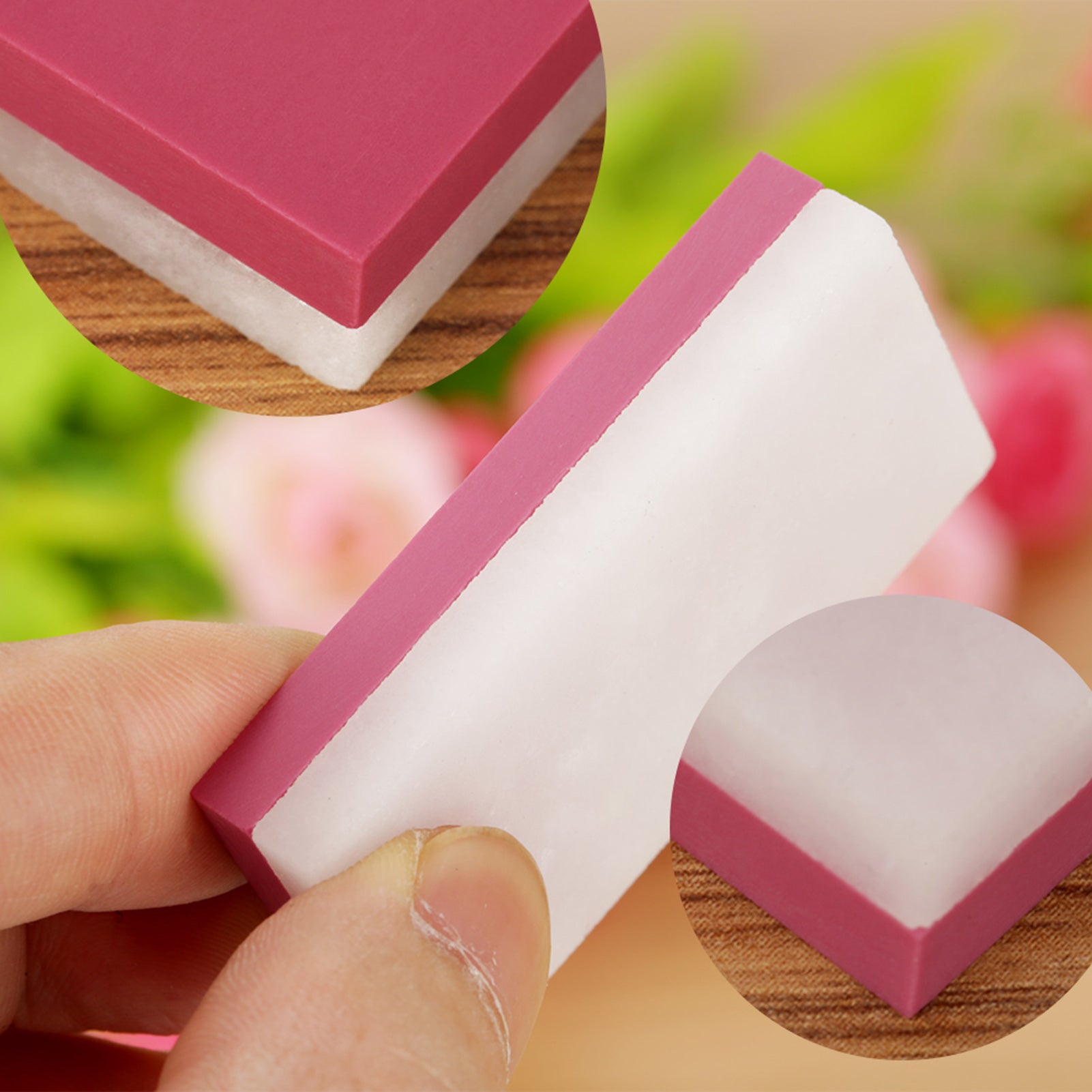 Affilacoltelli in agata bianca rubino, grana 3000 e 10000, a due lati, pietra per affilare - 2