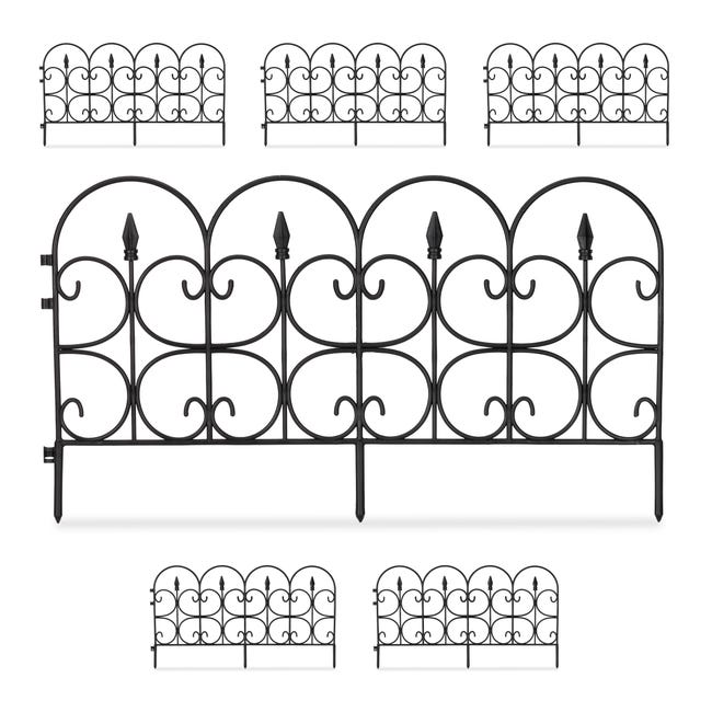 Recinzione Giardino Plastica Flessibile - Lotto 8 Pezzi, Bianco, 4.08m Lineare - Foto 5