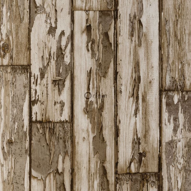 Papel pintado tablas de madera marrón - 52 cm x 10,05 m - origin wallcoverings