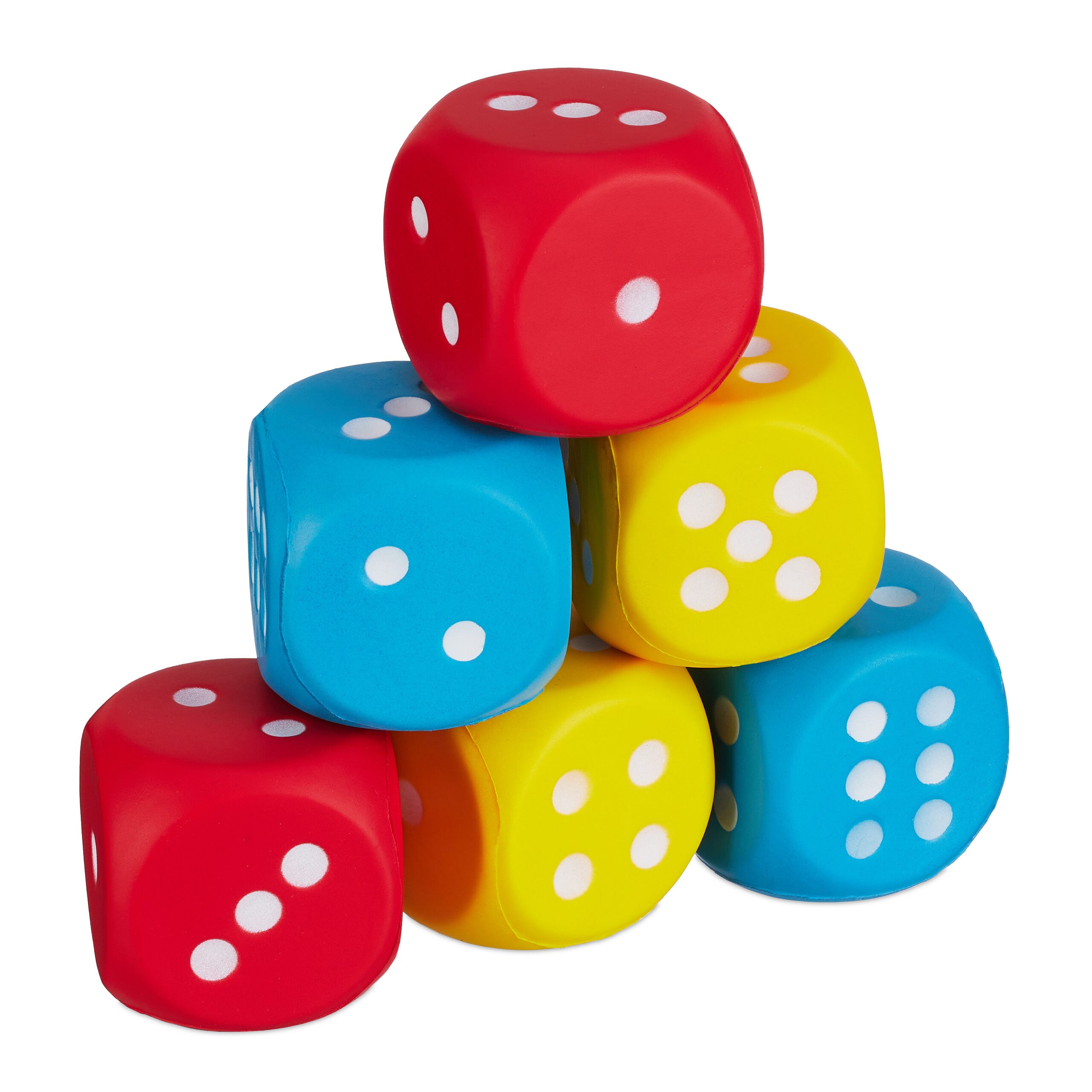 Relaxdays Dadi Giganti Gommapiuma, Set da Cubi in Spugna per