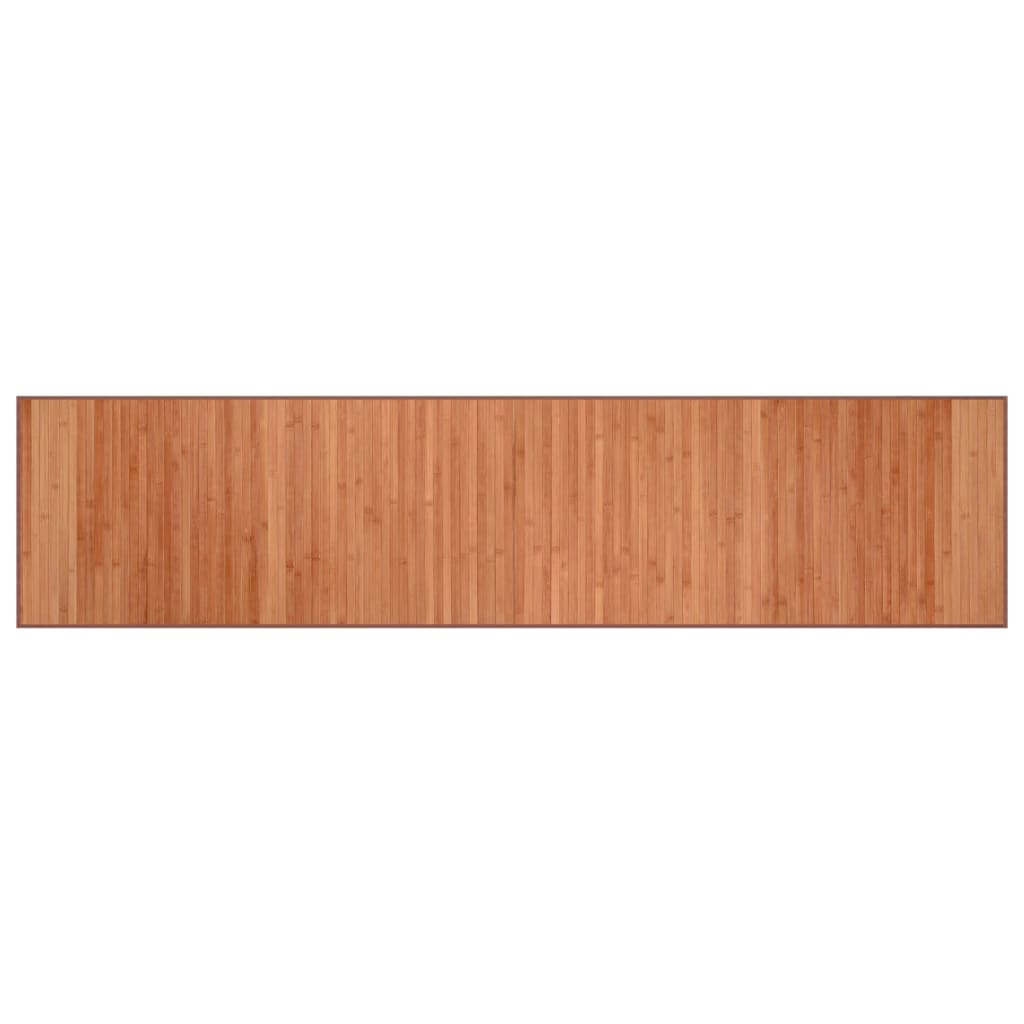 Tapis rectangulaire marron 70x300 bambou - 2