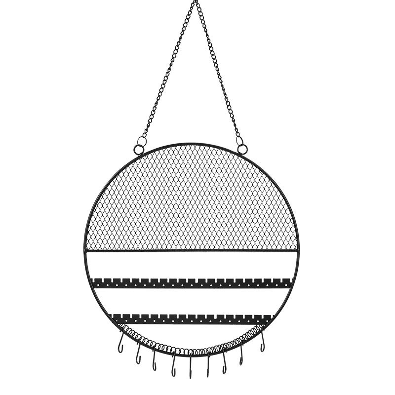 Présentoir de bijoux mural porte-bijoux rangement accessoires organisateur avec étagère crochets