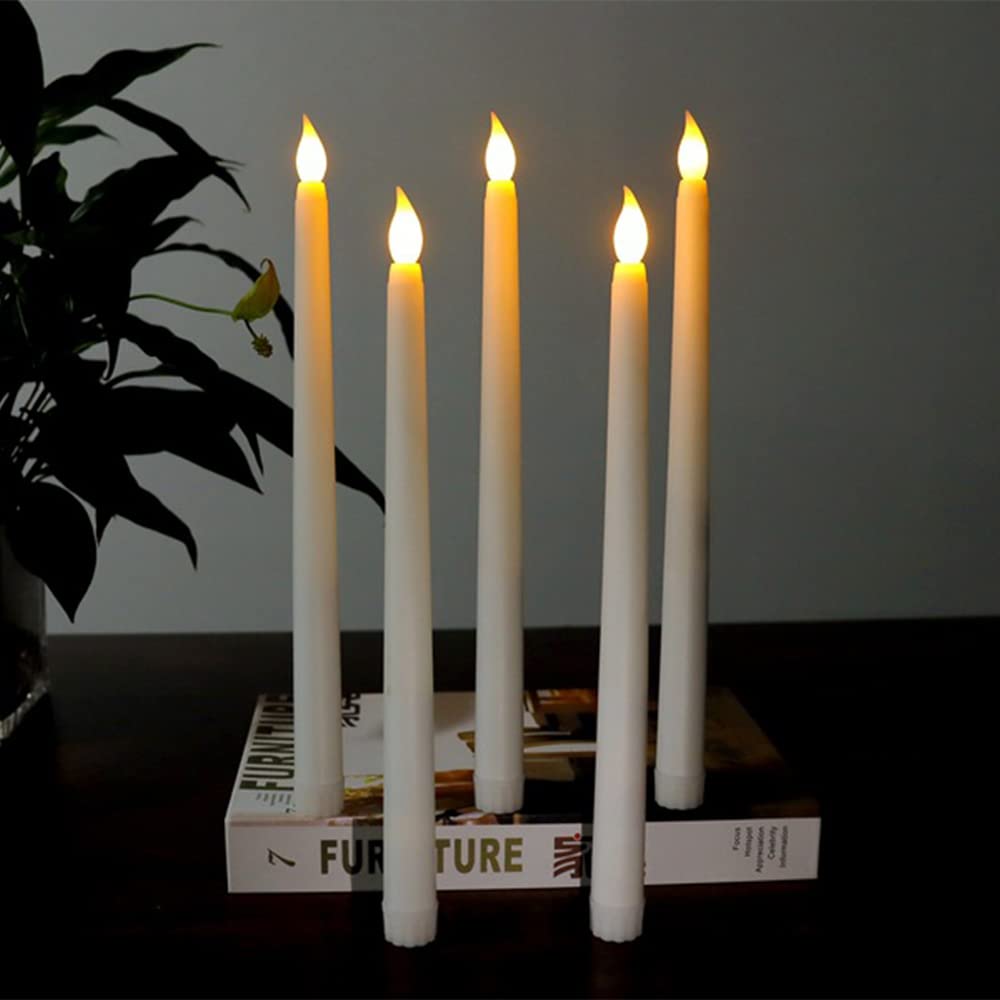 4 Candele LED A Fiamma Tremolante Con Luce Calda - Bianche, A Batteria Per Decorazioni E Atmosfera