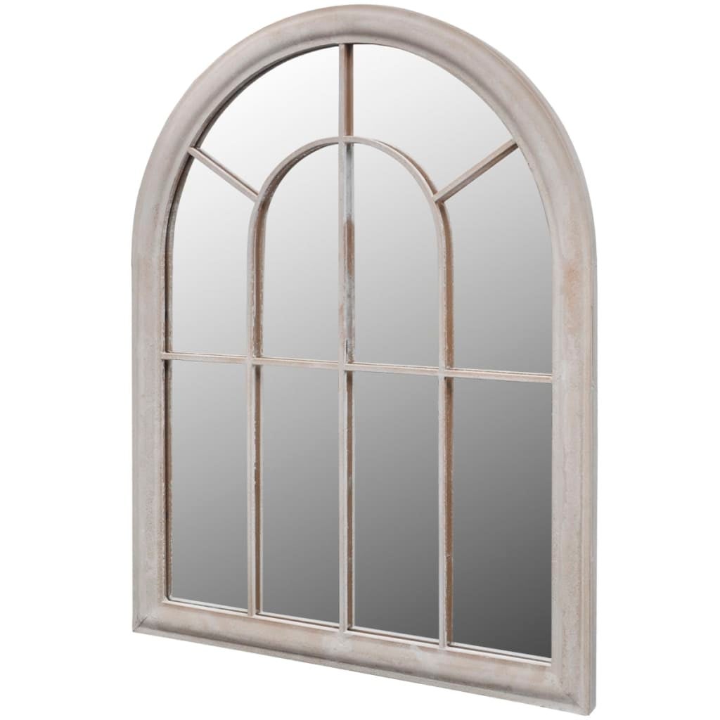 Vidaxl Espejo De Jardín Arco Rústico Uso Interior Y Exterior 69X89 Cm 89 X 69 Cm / Blanco , Leroy Merlin