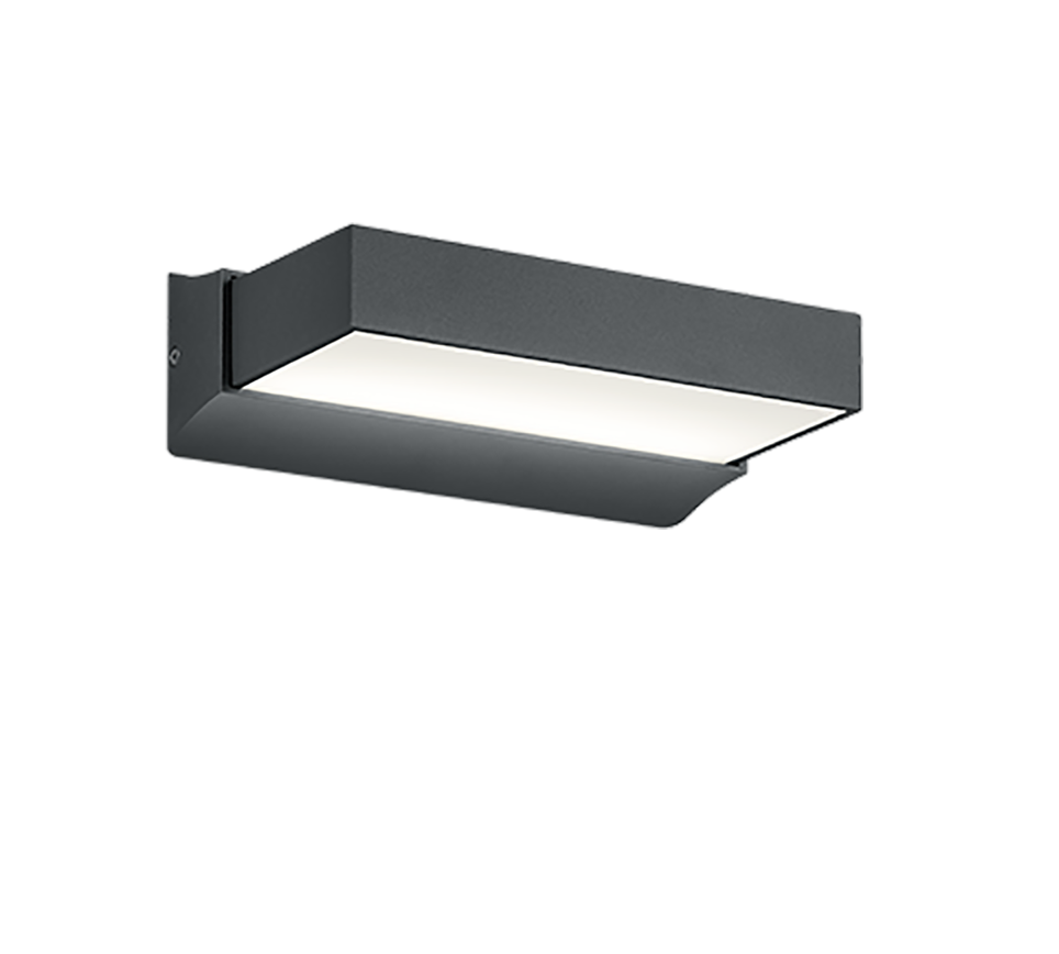 Kinkiet zewnętrzny CUANDO LED 11W Ciepła biel 1100lm antracytowo-biały wym:7x23,2x13,5cm IP65 Trio