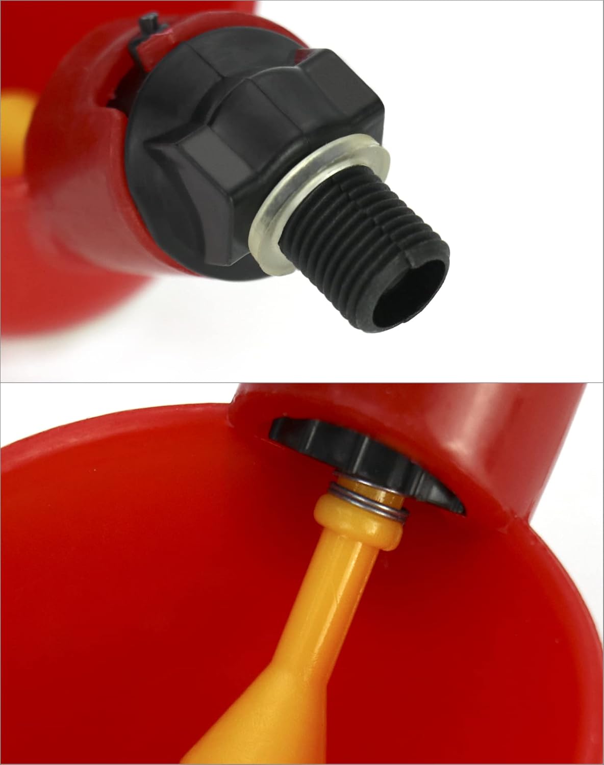10 peças bebedouro automático para galinhas, bebedouro de plástico para aves, codornas, pombos, galinhas (25 mm, para baldes) - 5