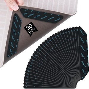 Nettoyage Tapis Maison Lot De 12 Tapis Antidérapants Pour Moquette - Double Face Réutilisable Scotch Tapis Anti Glissement