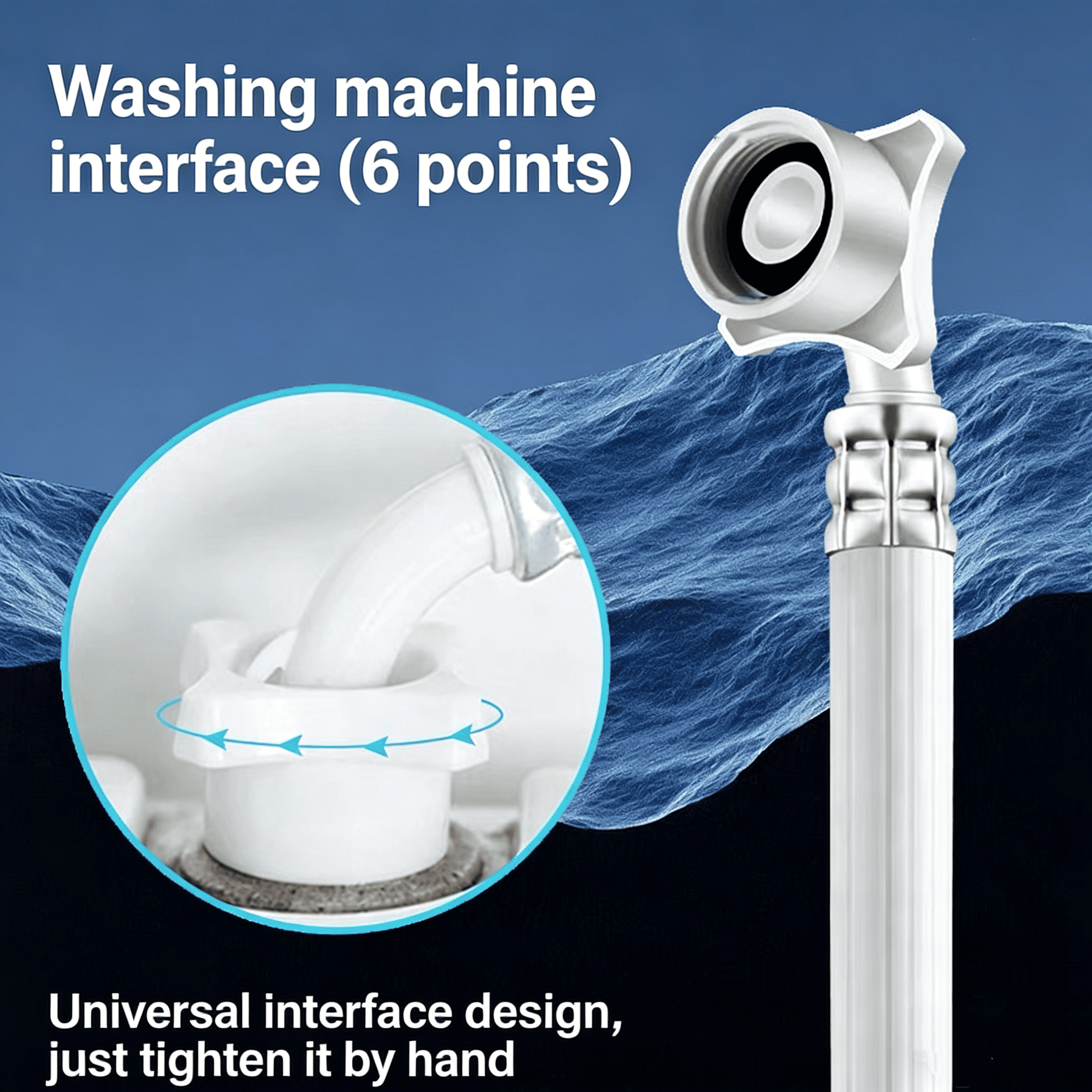 Mangueira universal de entrada de água para máquinas de lavar roupa totalmente automáticas, extensão (3m) - 2