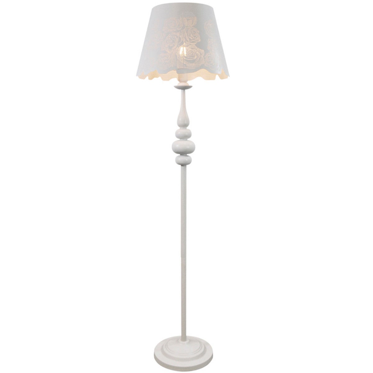 Lampa podłogowa stojąca Fabrizia biała 1xE27x20W wym: 151 x 38 x 38 cm metal Polux - 2