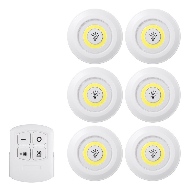 Lampki LED COB sztuk pilot zdalnego sterowania regulowana jasność bezprzewodowe czujnik dotykowy lampka nocna pod szafkę na baterie białe