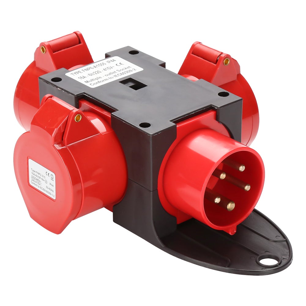 Prise Industrielle Multiprise 1 En 2, IP44 étanche Et Anti-poussière - 220V/380V, 3P/4P/5P, 16A, Pour Usage Atelier, Chantier, Garage
