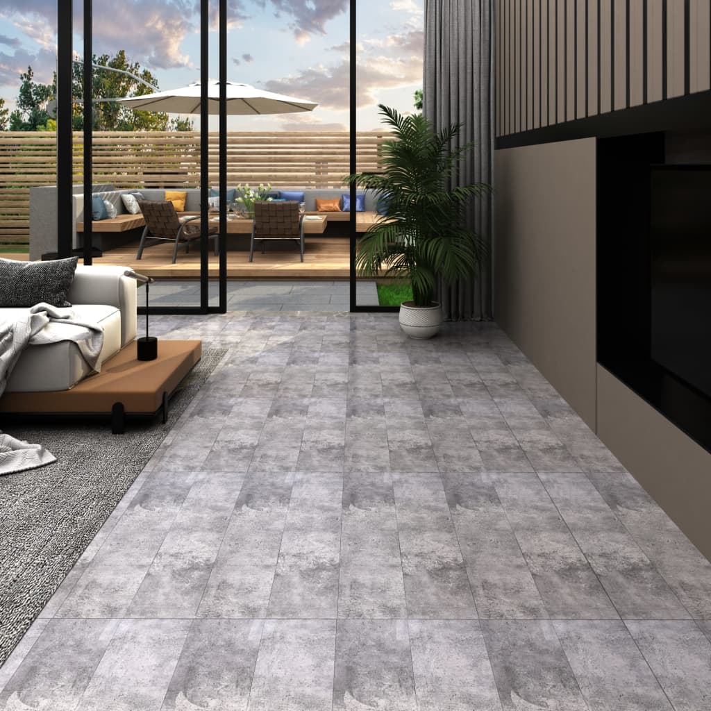 Baldosas de suelo autoadhesivas de pvc 5,21 m² 2 mm marrón cemento vidaxl