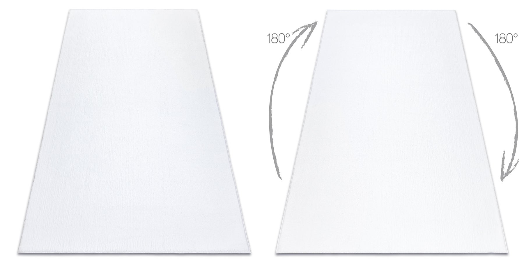 Tappeto da lavaggio moderno LINDO bianco, antiscivolo, a pelo lungo 80x150 cm - 2