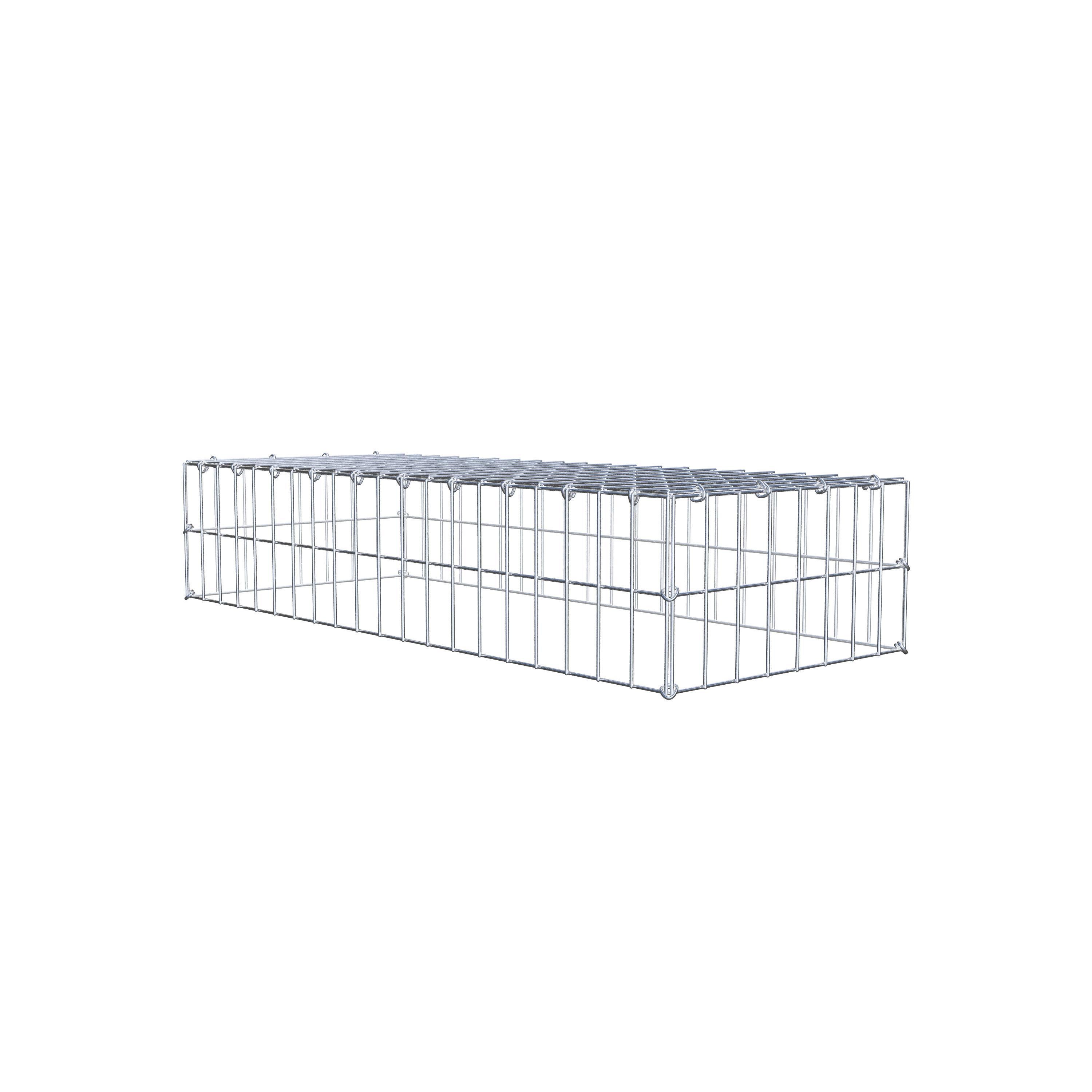 Gavión para apilar en acero galvanizado 100x20x40cm (LxAxP), malla 5 x 10cm, Anillo en C, sin rejilla inferior - 7