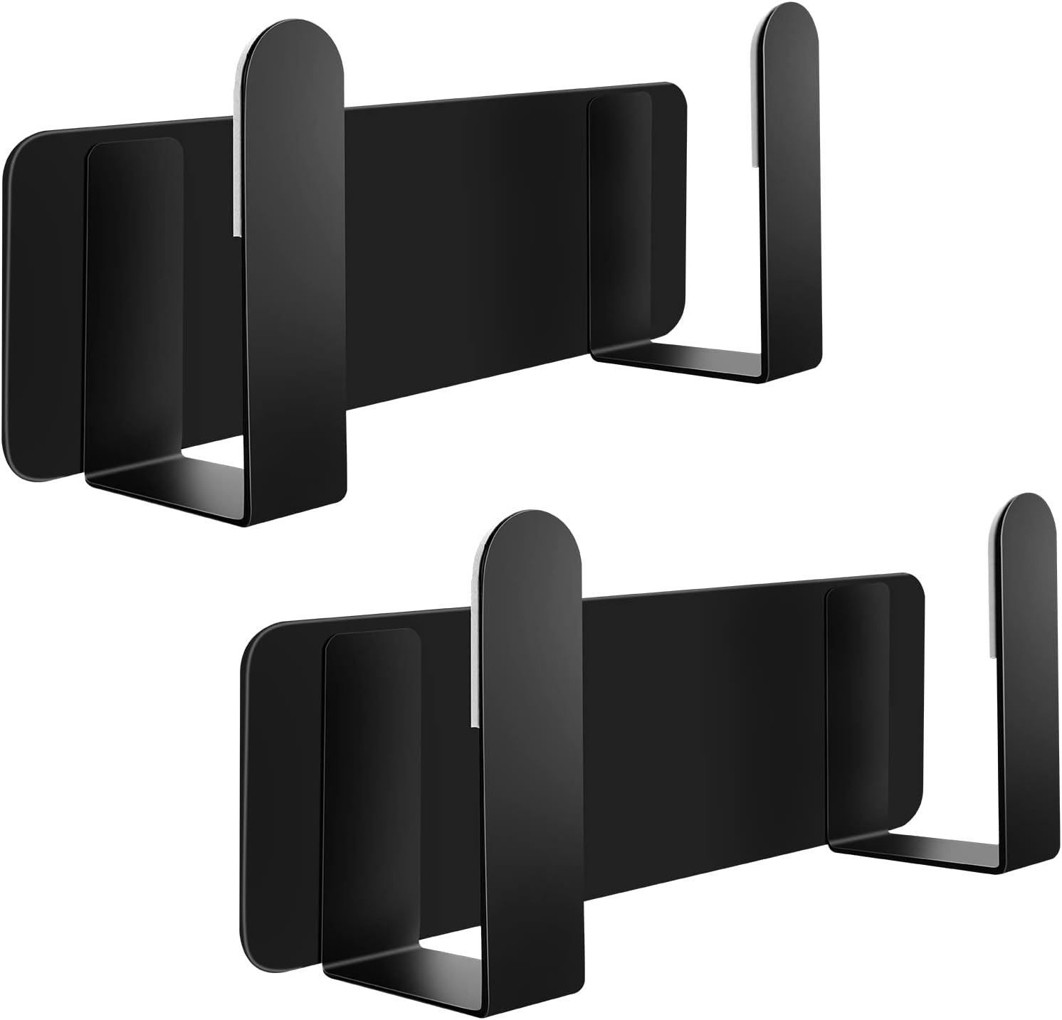 Czarny uchwyt na pokrywki do garnków montowany na ścianie (zestaw 2 szt.), wykonany ze stali nierdzewnej 304.