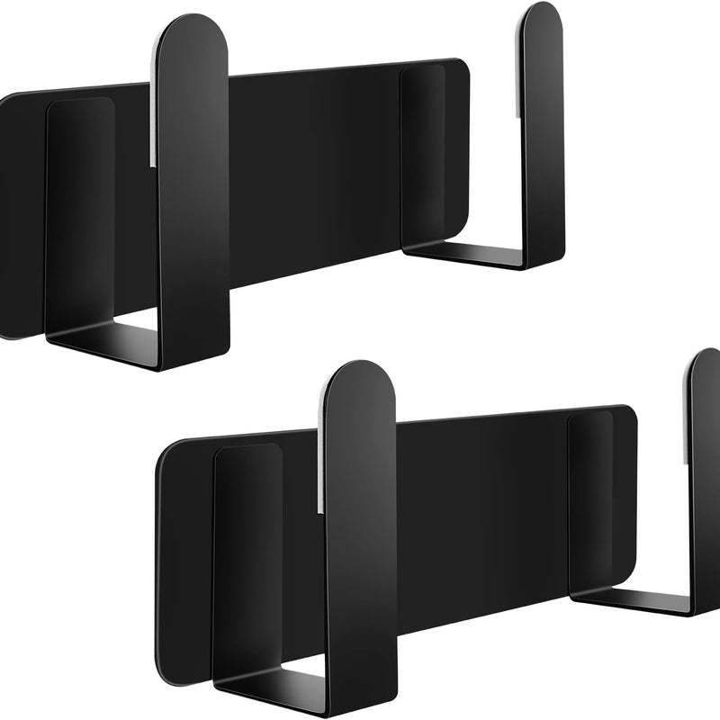 Czarny uchwyt na pokrywki do garnków montowany na ścianie (zestaw 2 szt.), wykonany ze stali nierdzewnej 304.