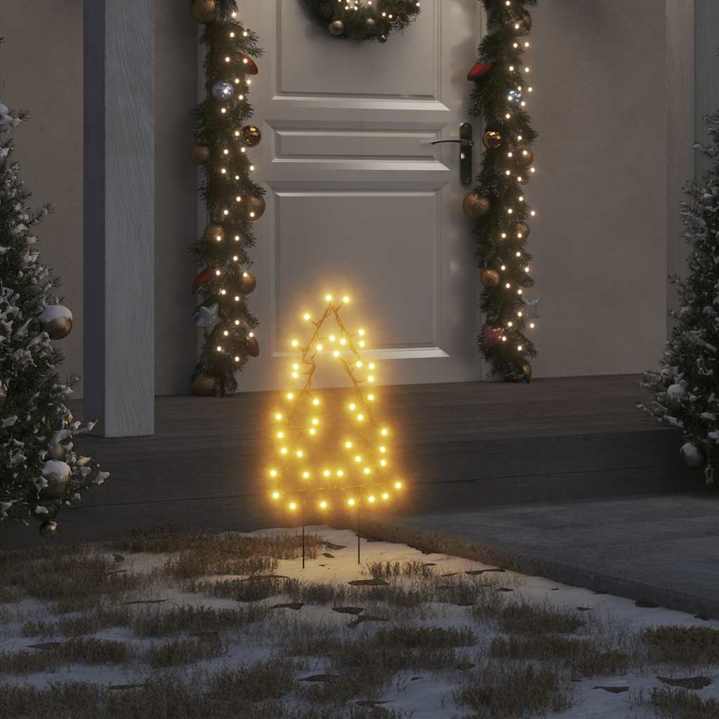 Świąteczne choinki na szpikulcach, 3 szt., 50 LED, 30 cm vidaXL