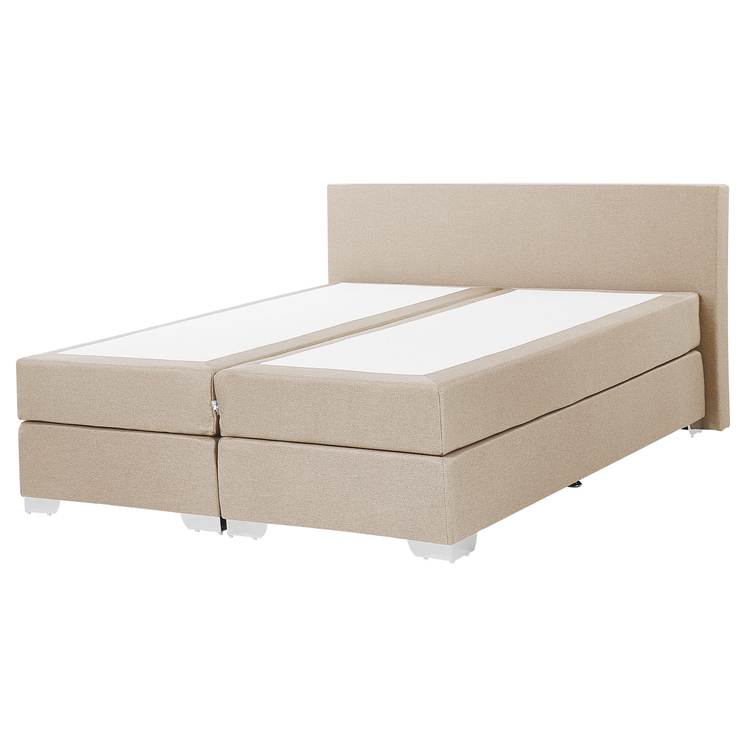 Lit Boxspring Tissu PRESIDENT 160 x 200 cm Beige | Leroy Merlin