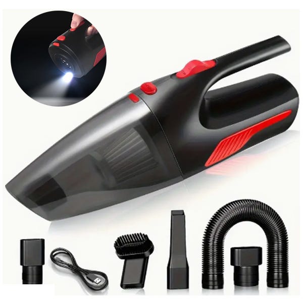 Aspirapolvere per auto senza fili da 120 W, ricaricabile, aspirapolvere ad alta potenza per solidi e liquidi, DC12V. Con luce LED | Leroy Merlin Aspirapolvere per auto senza fili da 120 W, ricaricabile, aspirapolvere ad alta potenza per solidi e liquidi, DC12V. Con luce LED | Leroy Merlin