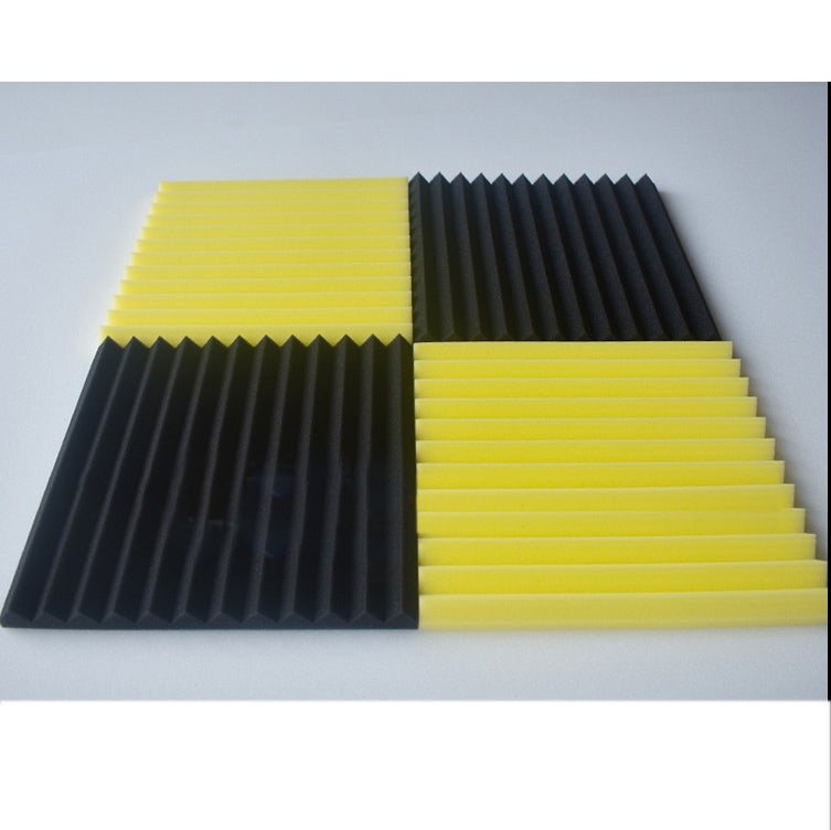 Paquete de 6 Paneles Acústicos, Paneles de Espuma Acústica 30 x 30 x 2,5 cm, Acolchado Insonorizado de Alta Densidad, Amarillo - 3