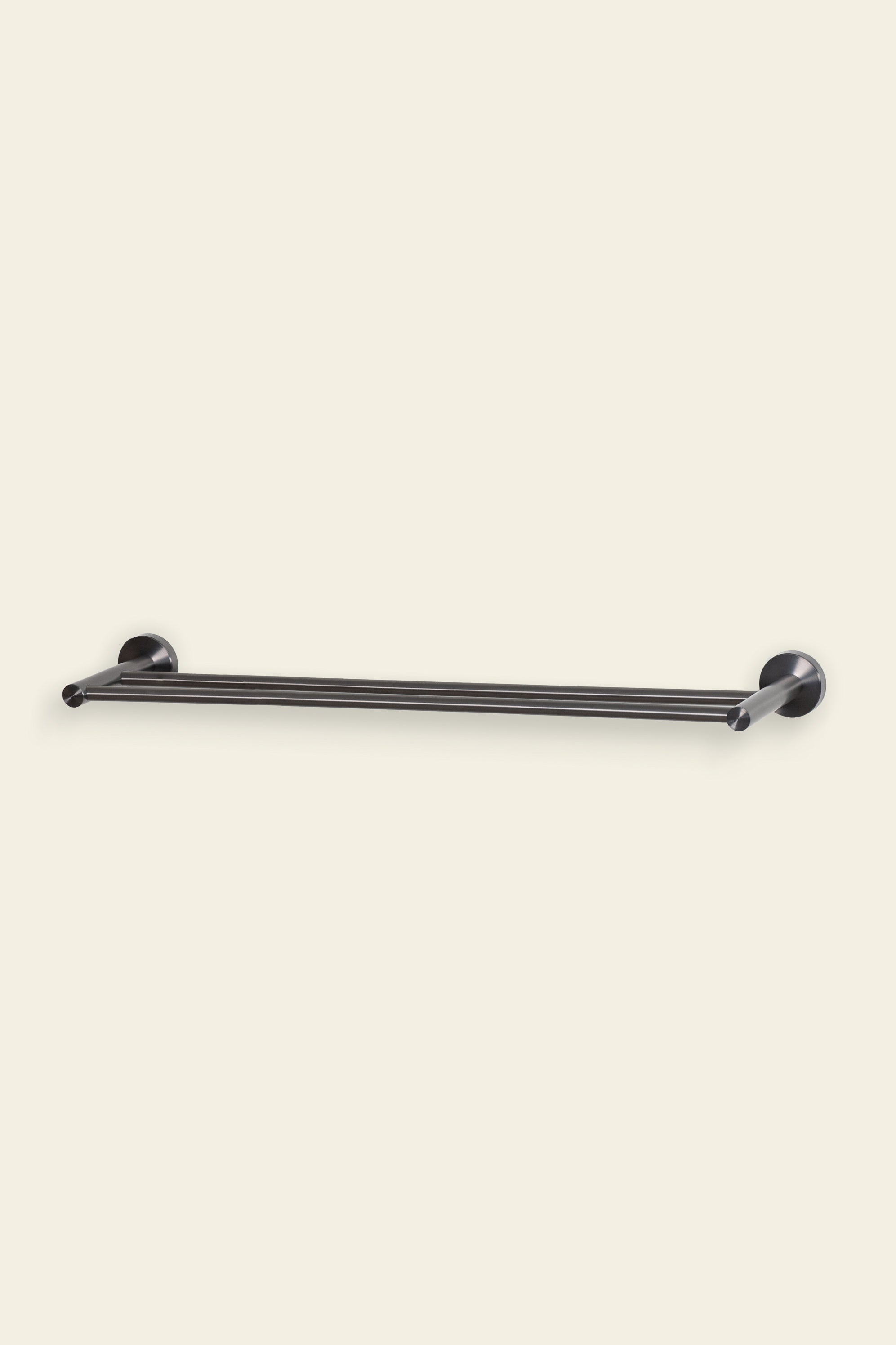 Barre porte serviette double EDEN en inox longueur 60 cm Gris métal BASS - 2