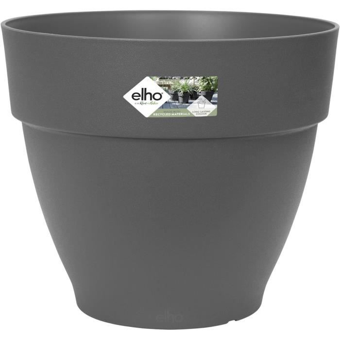 Pot De Fleurs Rond VIBIA - Plastique Réservoir - Ø40 - Anthracite - 6