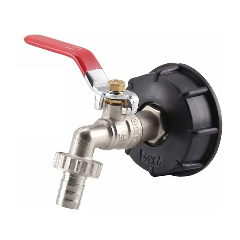 Adapter do kranu zbiornika IBC - S60X6, gwint gruby, szybkie złącze do zbiornika ogrodowego, do węży 1/2" i 3/4"