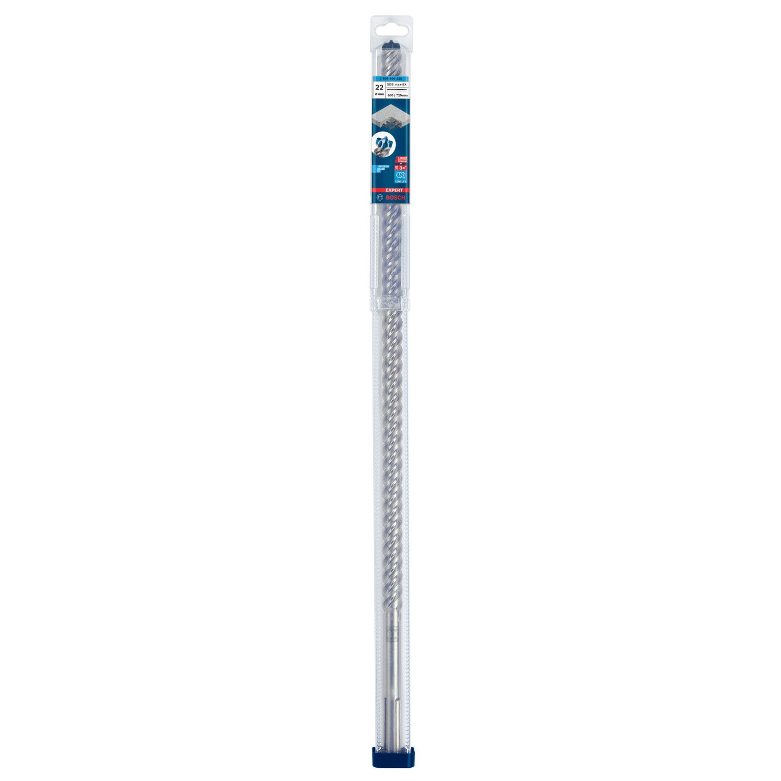 Bosch Accessories EXPERT SDS max-8X 2608900235 carbure de tungstène Foret pour marteau-perforateur 1 pièce 22 mm - 8