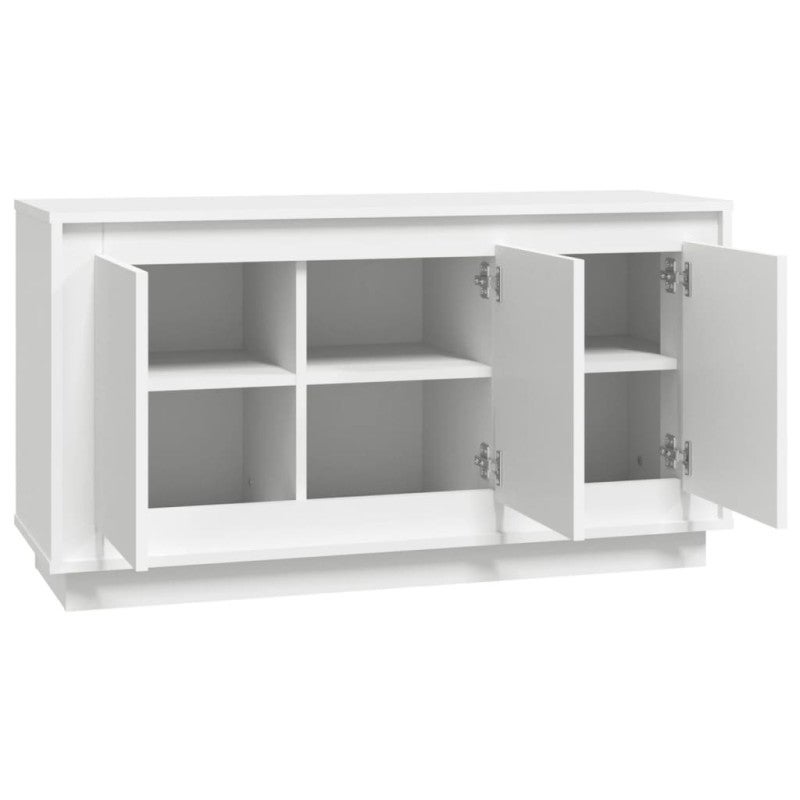 vidaXL Credenza Bianca 102x35x55 cm in Legno Multistrato - 6