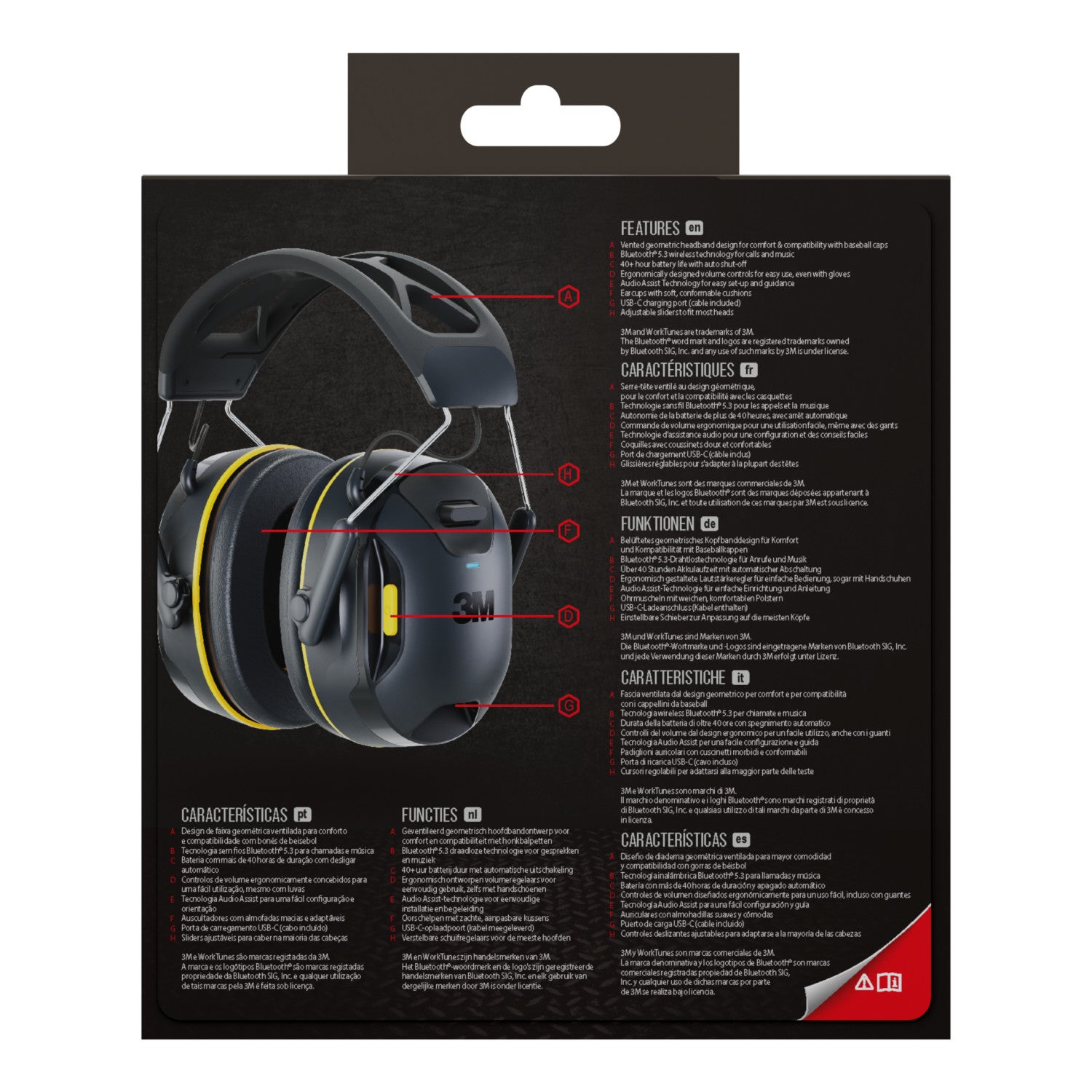 3M™ WorkTunes™ Connect bezprzewodowe ochronniki słuchu z technologią Bluetooth®, 90570E-1 - 3