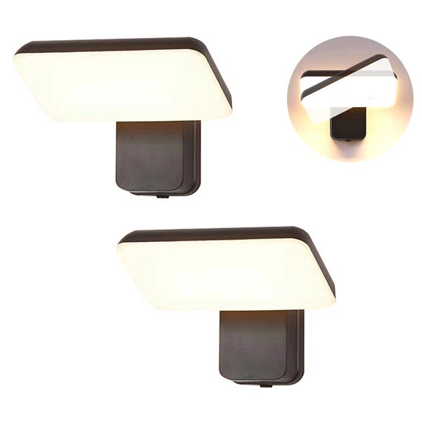 CHENBEN Applique murale extérieure, 6500K, 18W, lumière extérieure, IP65, imperméable, lumière LED extérieure pour décoration de jardin, terrasse, porche, patio, garage, 2 pièces CHENBEN Applique murale extérieure, 6500K, 18W, lumière extérieure, IP65, imperméable, lumière LED extérieure pour décoration de jardin, terrasse, porche, patio, garage, 2 pièces