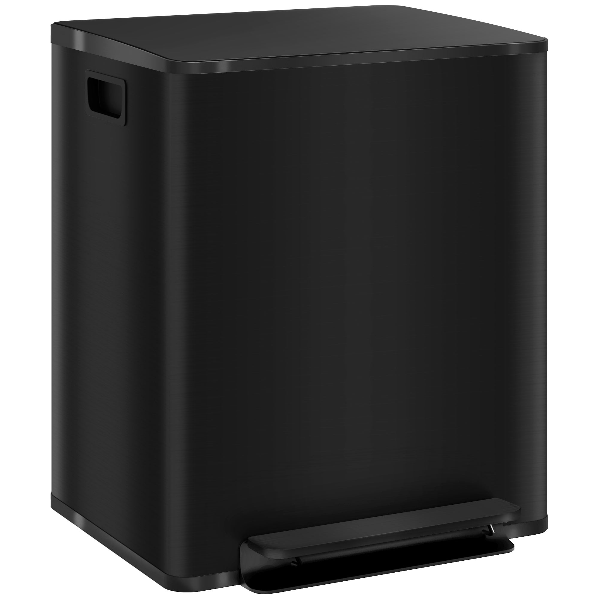 acier | noir | mat Poubelle à pédale 20l