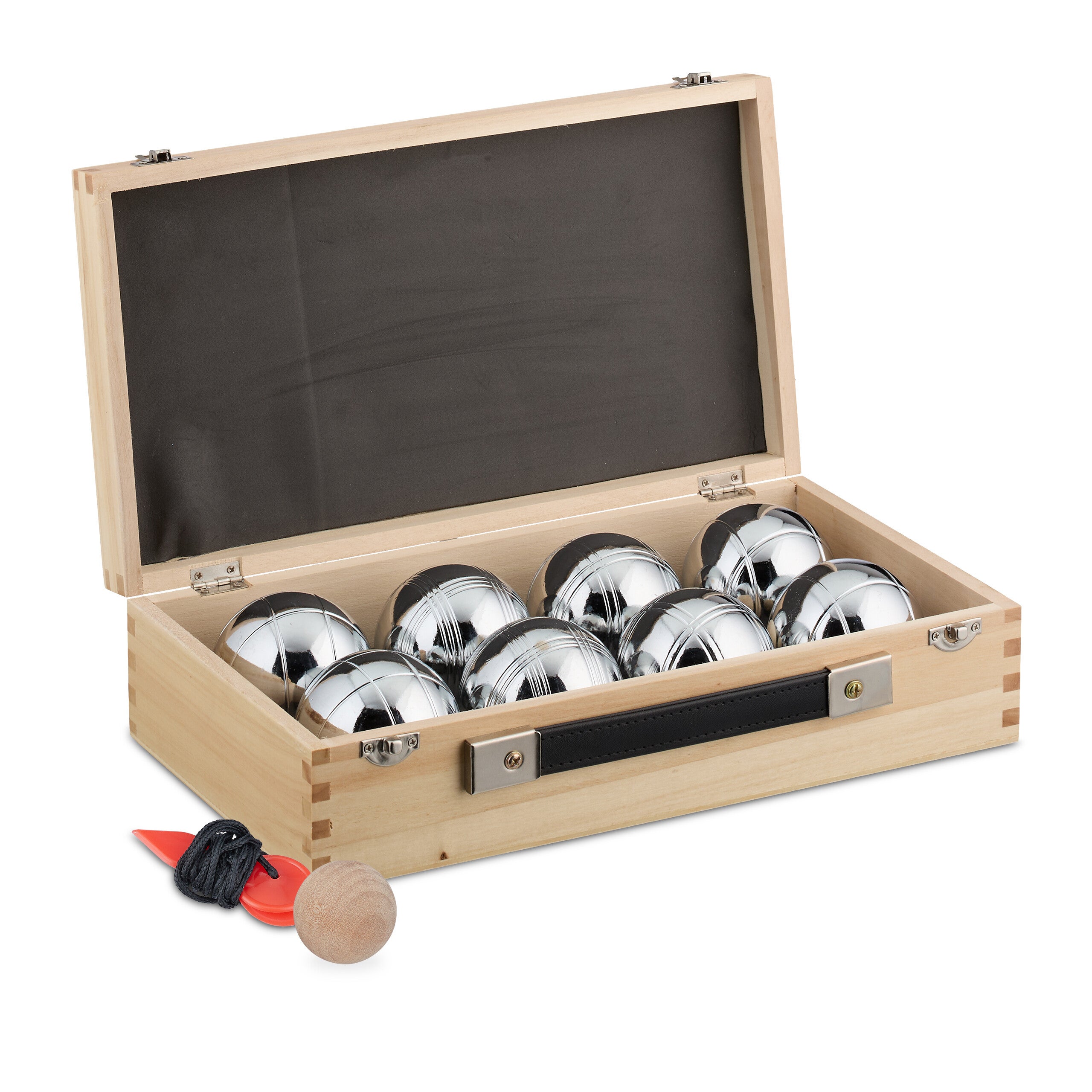 Gioco Bocce In Legno Agglomerato Diametro 90 Mm – Scatola Litografata, Made In Italy