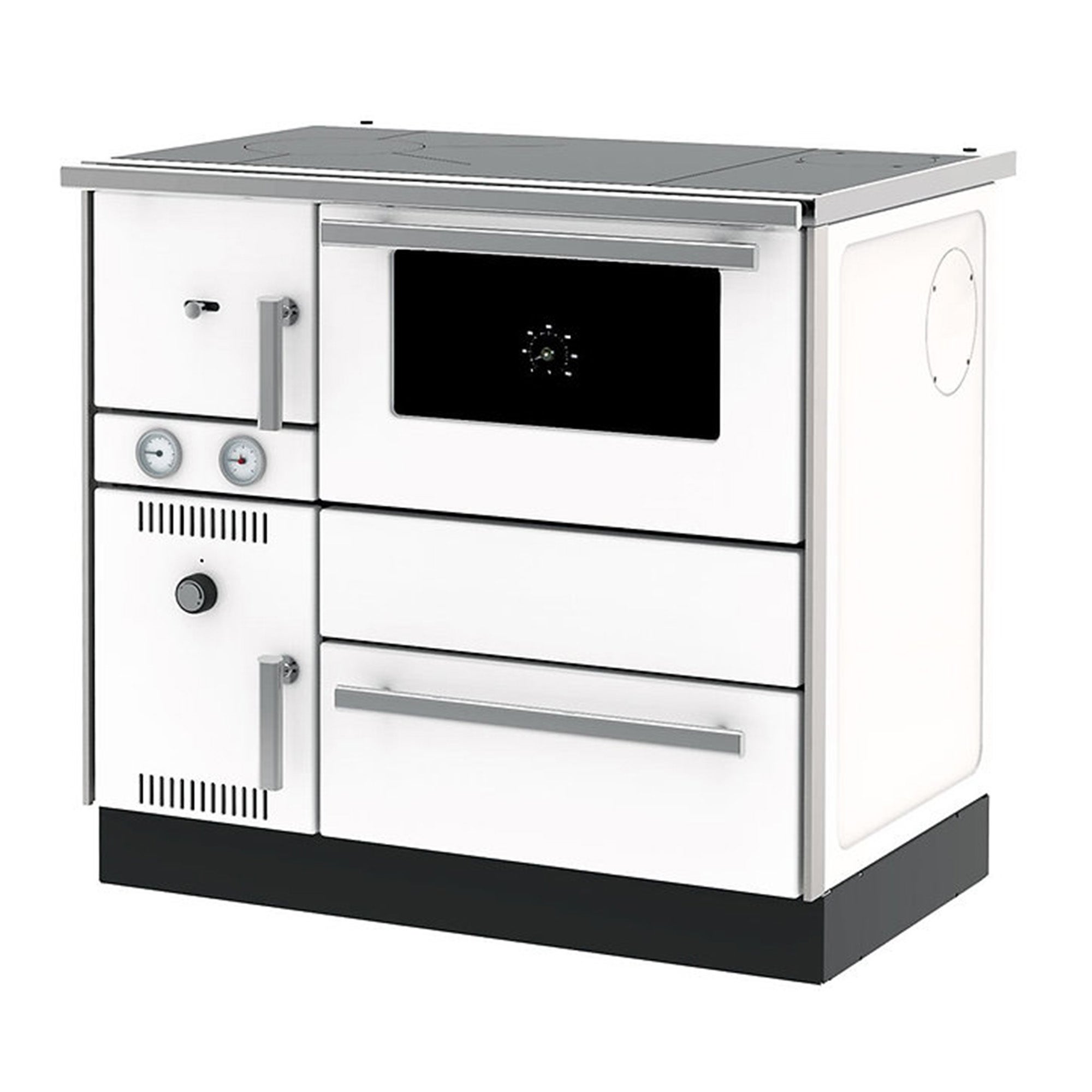 Kuchenka opalana drewnem (7,44 kW) + bojler (20,1 kW) Sannover 27 kW Biały