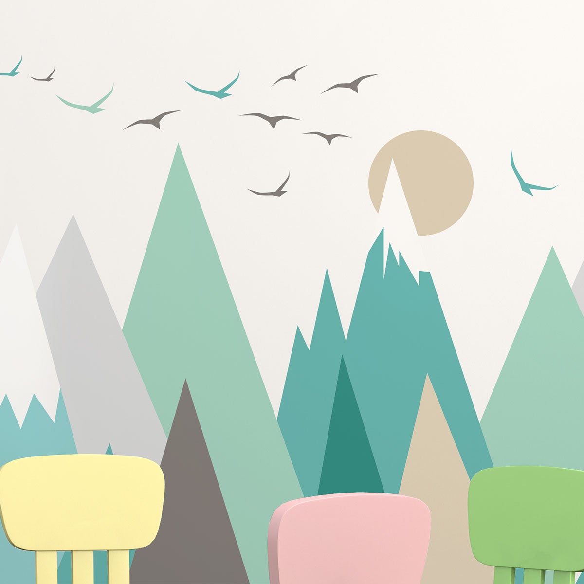 Adesivo bambino di montagna scandinavo weska - Sticker adesivo - adesivi murali - 90x135cm - 4