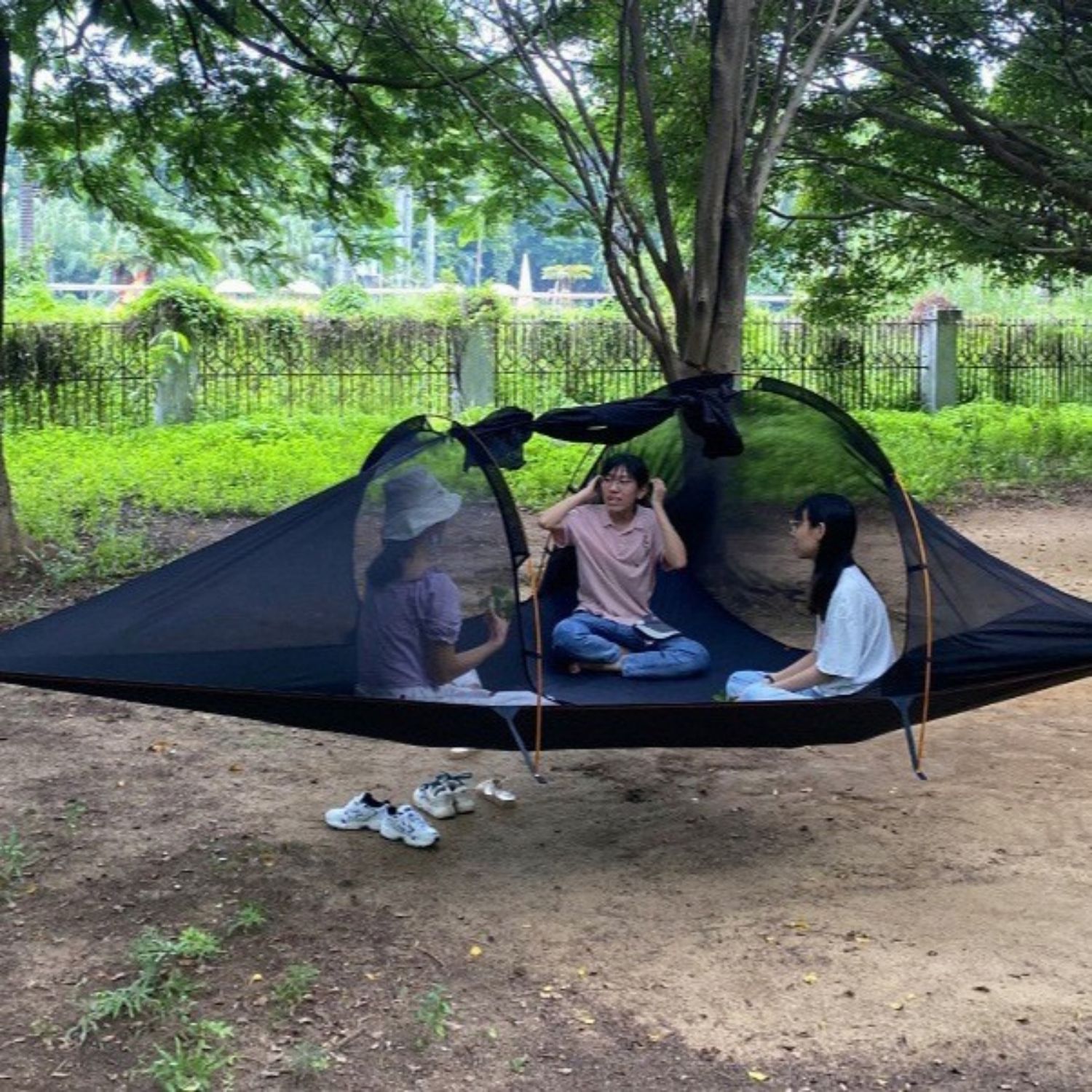 Hamac Triangulaire Extérieur Portable pour Plusieurs Personnes - 3