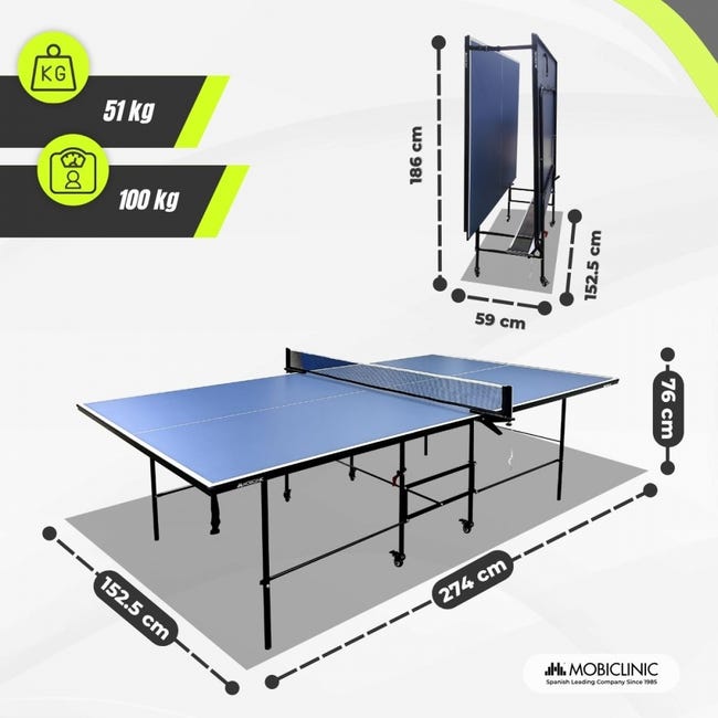 Tavolo Da Ping Pong Pieghevole FCOUMY 180x90cm - Con Rete, Palline E Racchette - Foto 6
