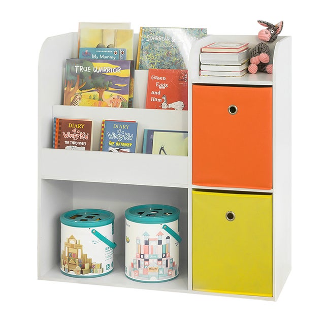 Bibliothèque pour Chambre enfant en MDF Blanc H. 88 x l. 89 x P. 35 cm