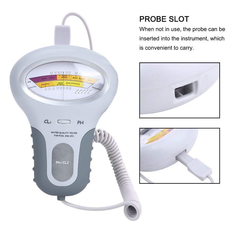 Qualité Eau Testeur,Portable Numérique Moniteur,Ph Eau Testeur Analyse Chlore Piscine Kit Test - 3