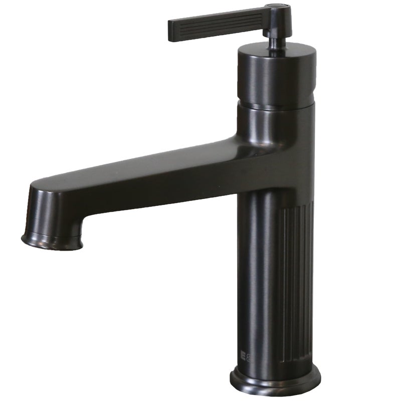 Louxor bateria umywalkowa niska szary metaliczny