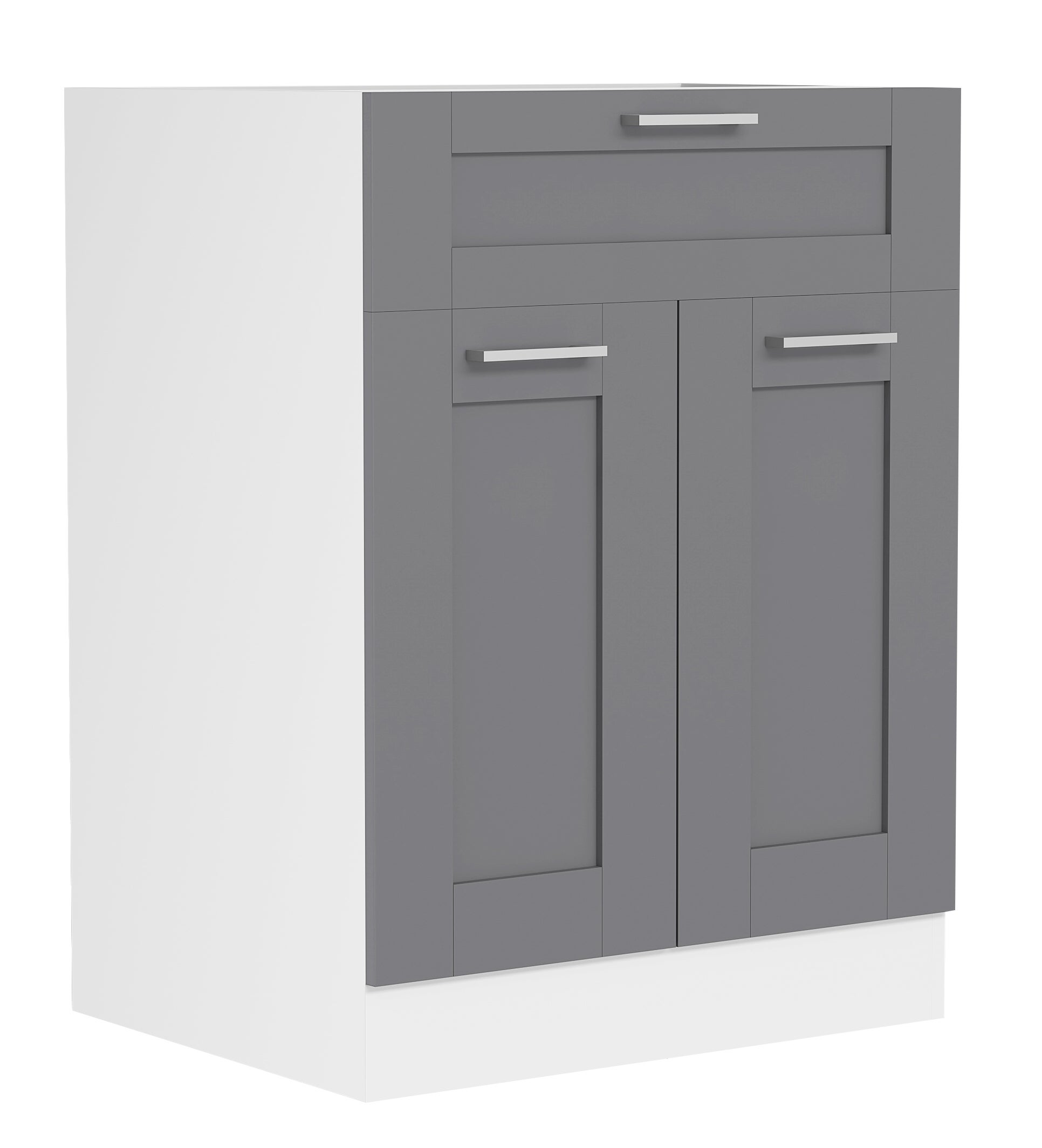 VCM Meble kuchenne niższa szafka Colura Biały / Antracyt H. 82 x B. 60 x T. 46 cm