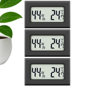 DOOMAY 2-Pack mini igrometri per interni, misuratore di umidità con Celsius (℃), misuratore di umidità digitale monitor della temperatura per umidità, serra, cameretta, rettili, incubatori