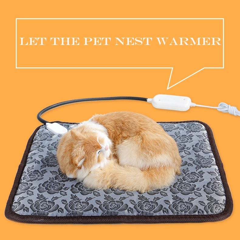 Tapis Chauffant Électrique pour Animaux - Couverture Chauffante Étanche pour Chats et Chiens avec Protection Antimorsure et Arrêt Automatique - 2