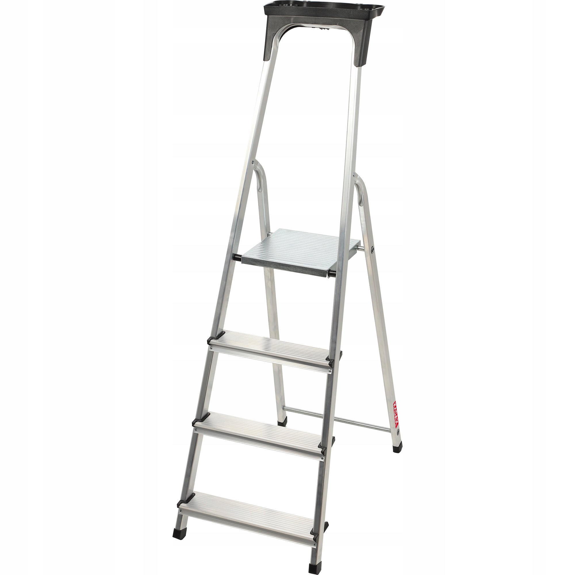 DRABINA ALUMINIOWA 4 STOPNIOWA SKŁADANA DOMOWA PÓŁKA 125kg PRODUKT POLSKI
