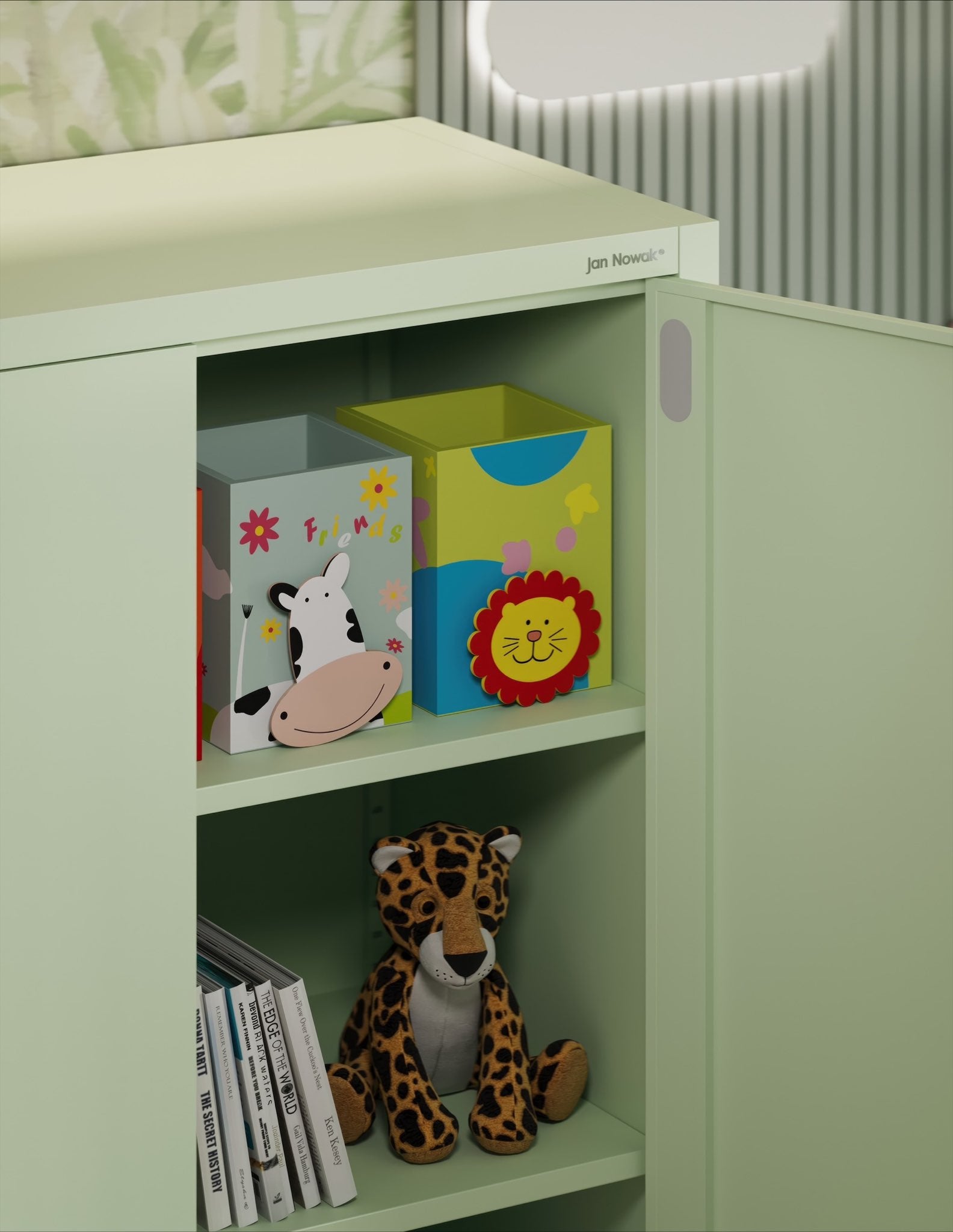 Armoire de Bureau de Rangement en Métal Verrouillable Vert Pastel 185 cm x 90 cm x 45 cm - 7